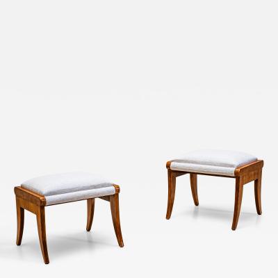 Pair of Biedermeier Stools in Ash 19th Century