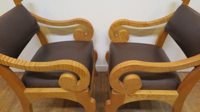 Pair of Biedermeier inspired Arm Chairs