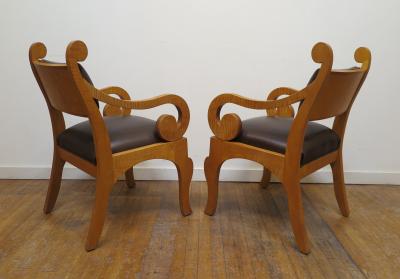 Pair of Biedermeier inspired Arm Chairs