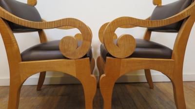 Pair of Biedermeier inspired Arm Chairs
