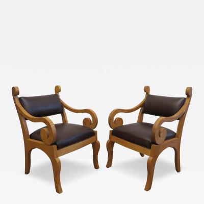 Pair of Biedermeier inspired Arm Chairs