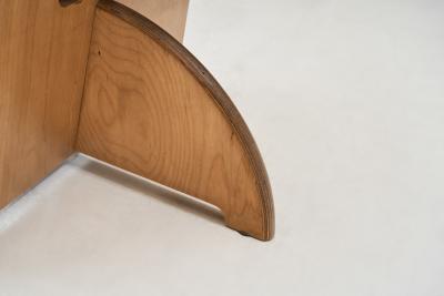 Pair of Birch Lundi sit Chairs by Gijs Boelaars for Lundia Netherlands 1970s