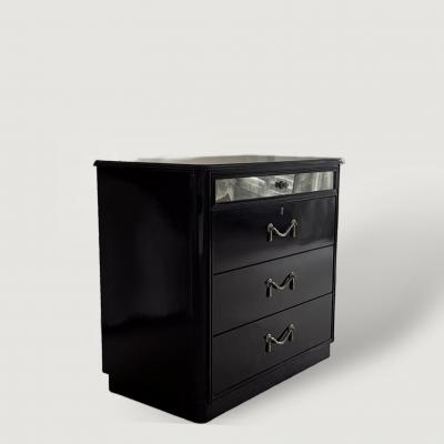 Pair of Black Lacquered Chest of Drawers circa 1940