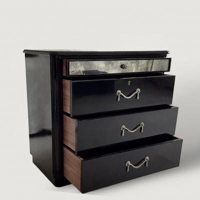 Pair of Black Lacquered Chest of Drawers circa 1940