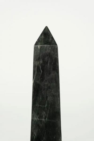 Pair of Black Marble Obelisks
