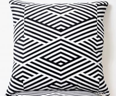 Pair of Black White Pillows by Gast n y Daniela Fabric 2021 United States