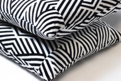 Pair of Black White Pillows by Gast n y Daniela Fabric 2021 United States