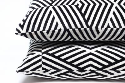 Pair of Black White Pillows by Gast n y Daniela Fabric 2021 United States