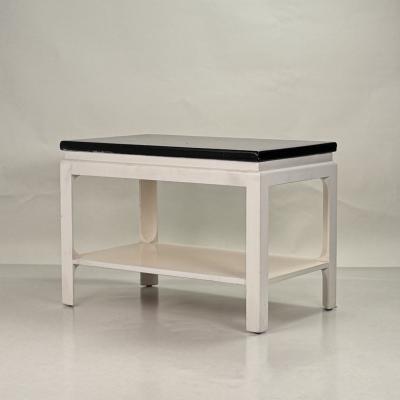 Pair of Black and White Modernist End Tables by Paul Frankl