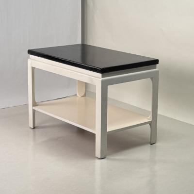 Pair of Black and White Modernist End Tables by Paul Frankl