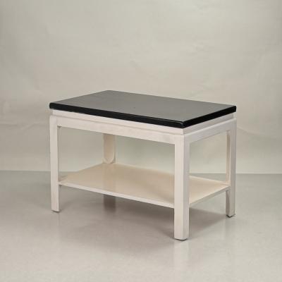 Pair of Black and White Modernist End Tables by Paul Frankl