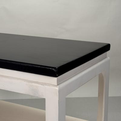 Pair of Black and White Modernist End Tables by Paul Frankl