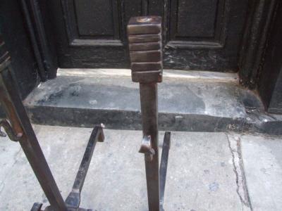 Pair of Blacksmiths Andirons