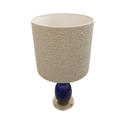 Pair of Blue and Silver Murano Glass Lamps