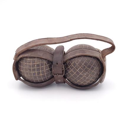 Pair of Bocce Balls with Leather Carrier circa 1900
