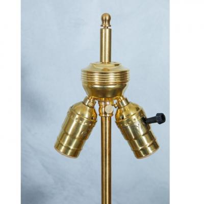 Pair of Bohemian Glass and Gilt Lamps