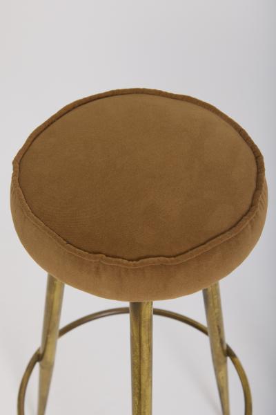 Pair of Brass Bar Stools