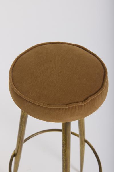 Pair of Brass Bar Stools