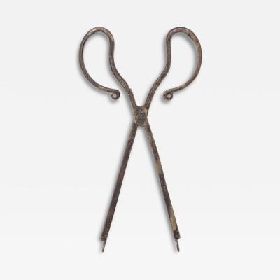Pair of Brass Brazier Tongs