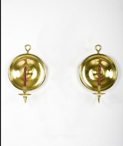 Pair of Brass Candle Sconces