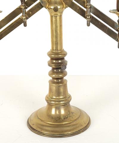 Pair of Brass Gothic Style Candelabras circa 1900