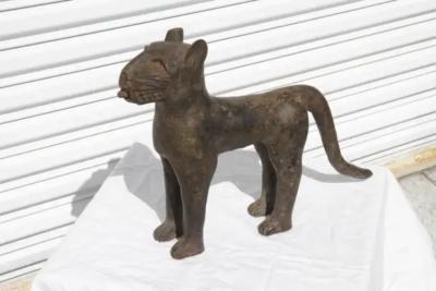 Pair of Brass Jaguar Cubs