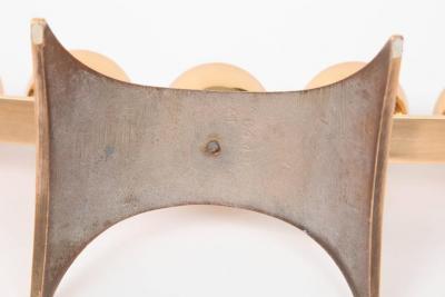 Pair of Brass Mid Century Modern 7 Candle Menorah Candleholders