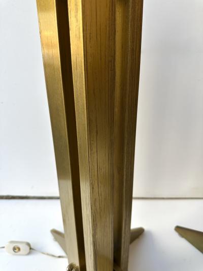 Pair of Brass Modernist Lamps Italy 1970s