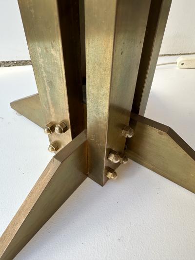 Pair of Brass Modernist Lamps Italy 1970s