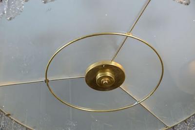 Pair of Brass Murano Glass Chandeliers