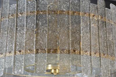 Pair of Brass Murano Glass Chandeliers