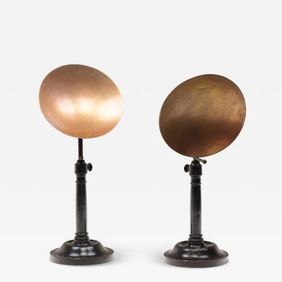 Pair of Brass Parabolic Reflectors