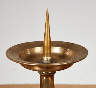 Pair of Brass Pricket Sticks c 1680