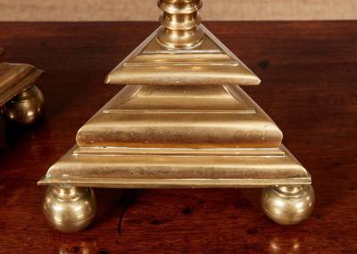 Pair of Brass Pricket Sticks c 1680