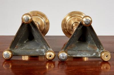 Pair of Brass Pricket Sticks c 1680