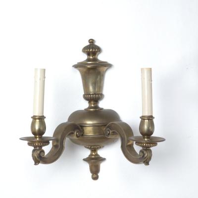 Pair of Brass Sconces U S A circa 1920