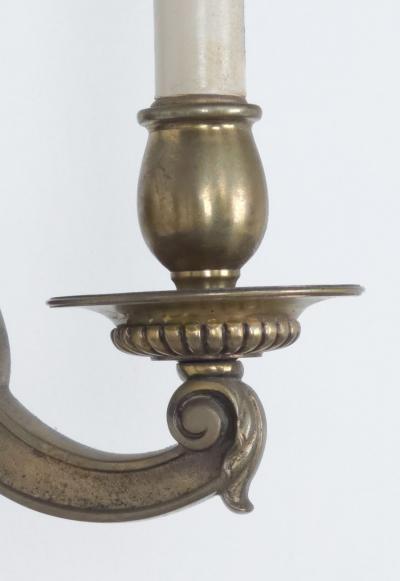 Pair of Brass Sconces U S A circa 1920