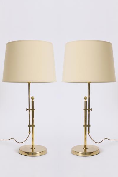 Pair of Brass Table Lamps by Bergboms