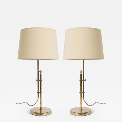 Pair of Brass Table Lamps by Bergboms