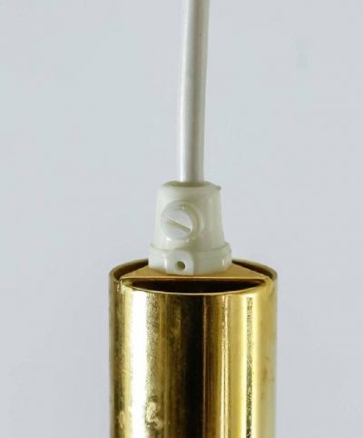 Pair of Brass and Glass Pendants Austria 1950s 1960s
