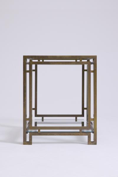 Pair of Brass and Glass Side Tables