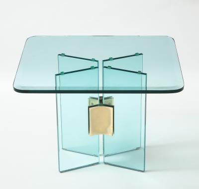 Pair of Brass and Glass Side or End Tables 1970 United States