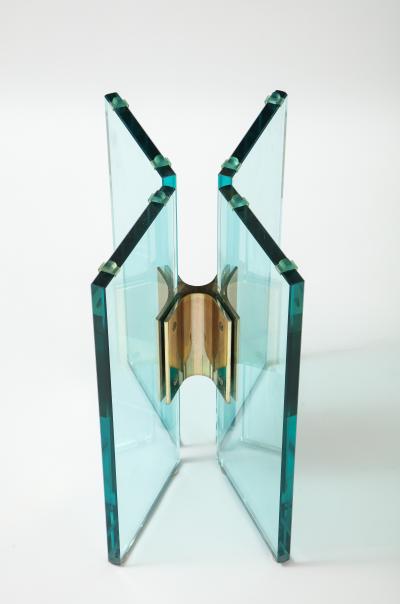 Pair of Brass and Glass Side or End Tables 1970 United States