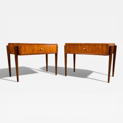Pair of Brazilian Mid Century Nightstands in Caviuna Wood 1950s Lot 830B
