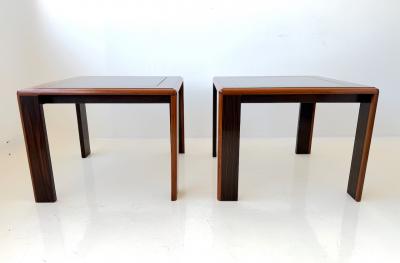 Pair of Brazilian Tropical Hardwood Side Tables 1950s