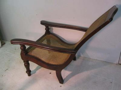 Pair of British Colonial Midcentury Plantation Lounge Chairs
