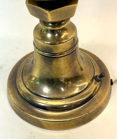 Pair of British Mid Century Modern Neoclassical Brass Baluster Table Lamps