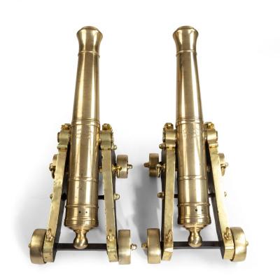 Pair of Bronze Cannon by McAndrew English circa 1850