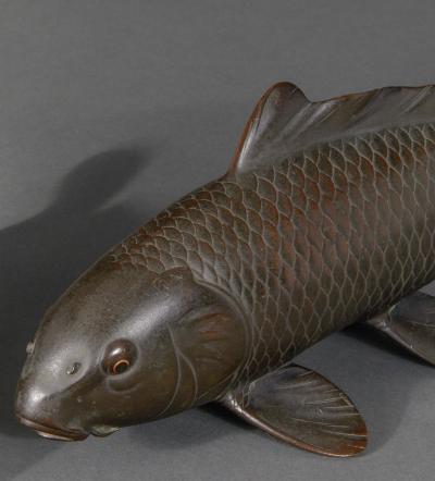 Pair of Bronze Carp