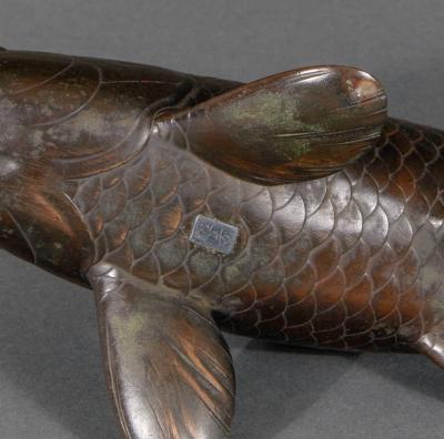 Pair of Bronze Carp